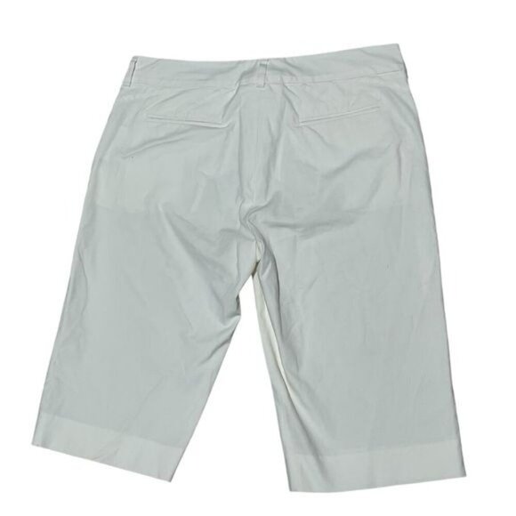 Piazza Sempione Alissa White Bermuda Shorts - Formfitting, Size 14, Italy - Picture 10 of 12
